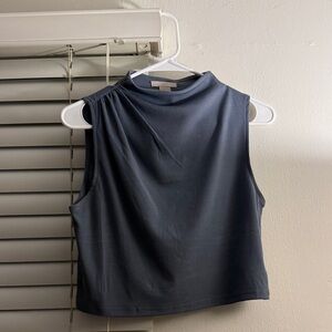 H&M Charcoal Sleeveless Crop Top